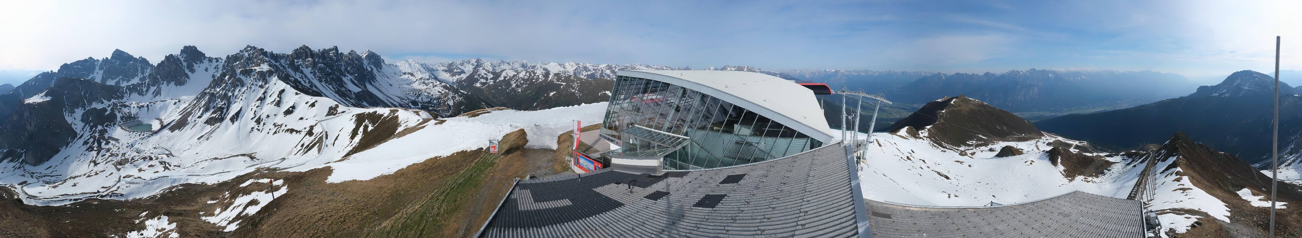 Archiv Foto Webcam Axamer Lizum: Bergstation Olympiabahn