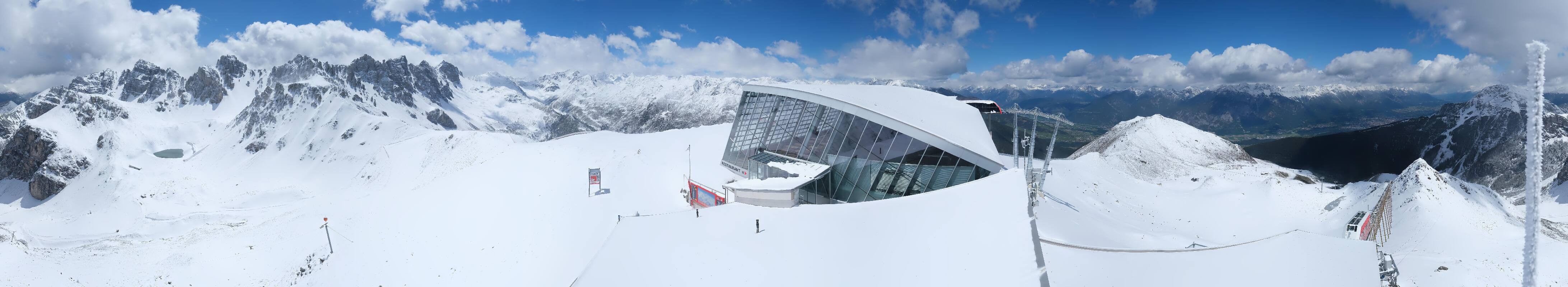 Archiv Foto Webcam Axamer Lizum: Bergstation Olympiabahn