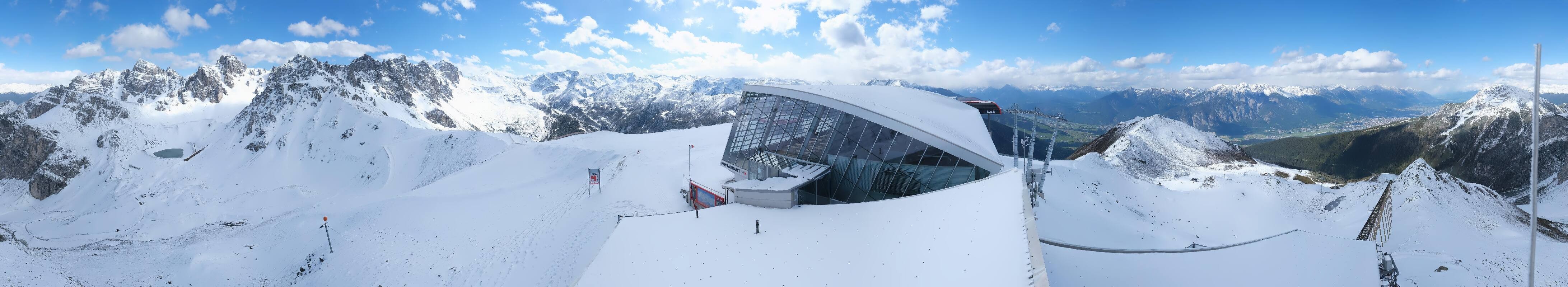 Archiv Foto Webcam Axamer Lizum: Bergstation Olympiabahn