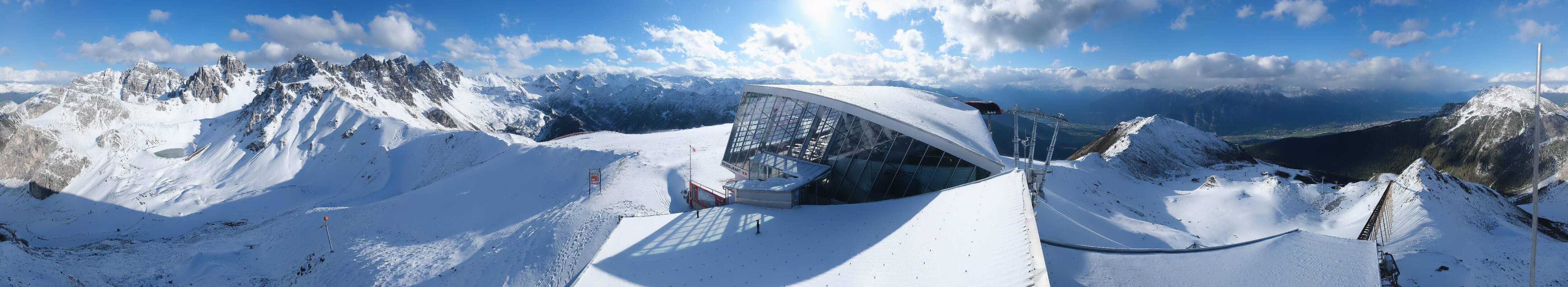 Archiv Foto Webcam Axamer Lizum: Bergstation Olympiabahn