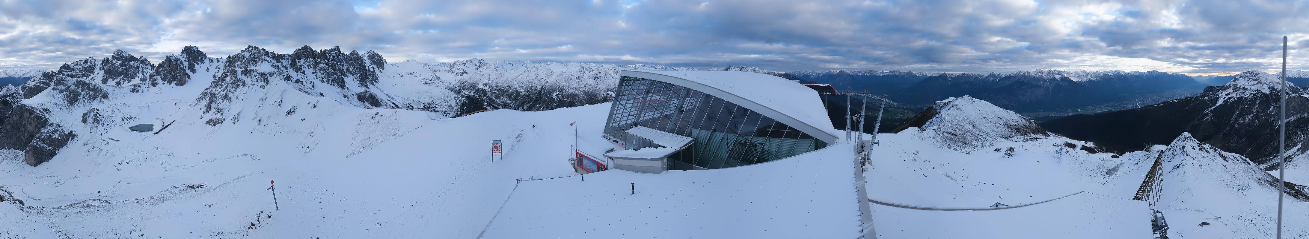 Archiv Foto Webcam Axamer Lizum: Bergstation Olympiabahn