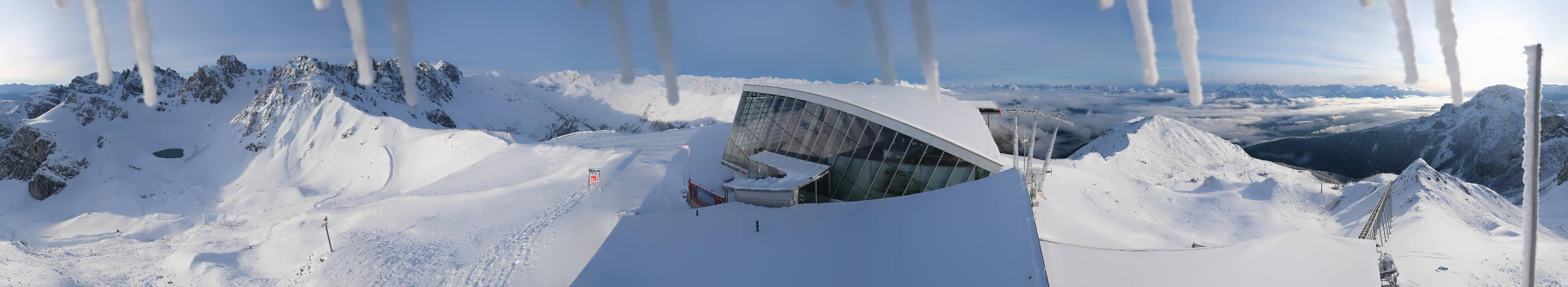Archiv Foto Webcam Axamer Lizum: Bergstation Olympiabahn