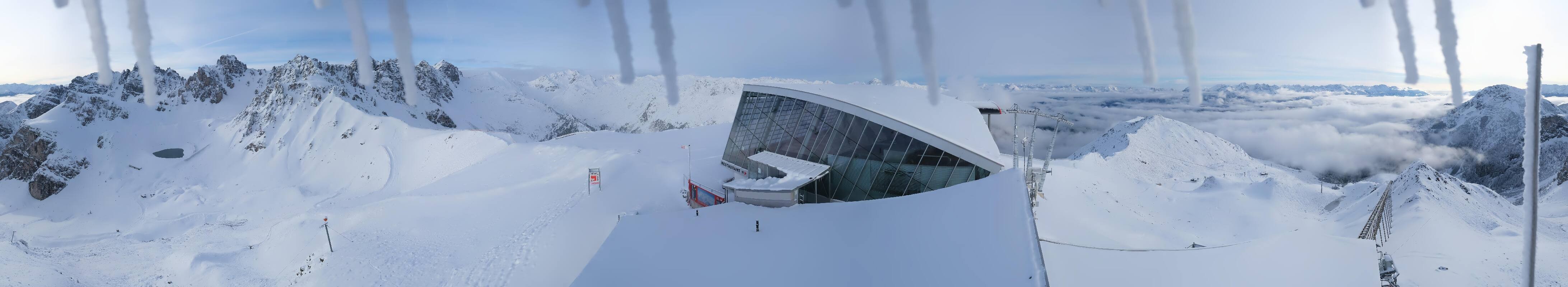 Archiv Foto Webcam Axamer Lizum: Bergstation Olympiabahn