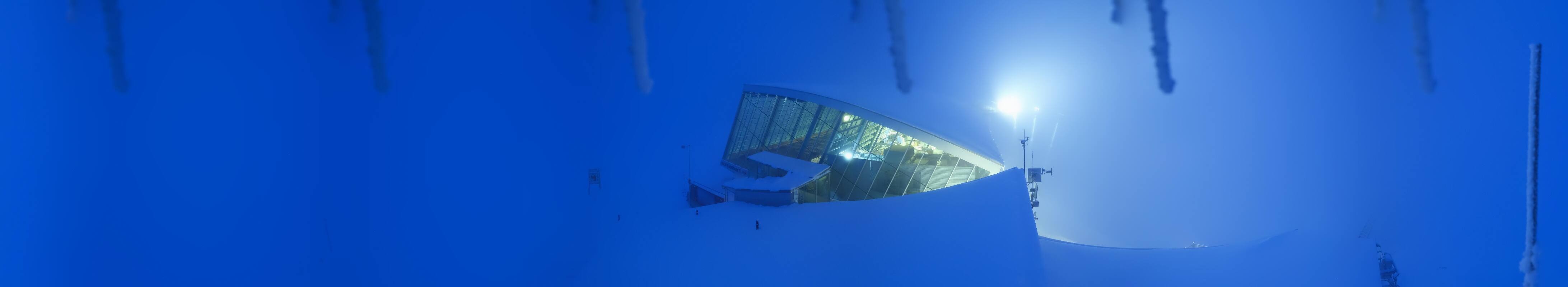 Archived image Webcam Axamer Lizum: Top station Olympia funicular