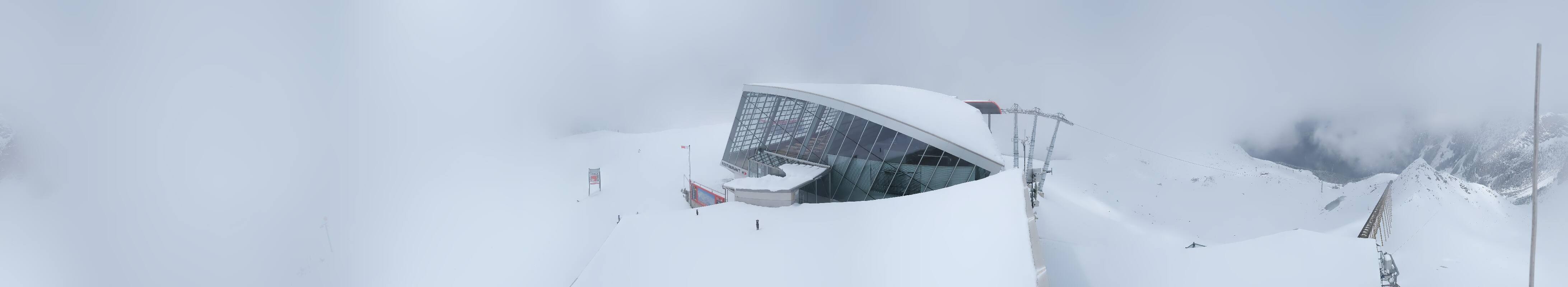 Archived image Webcam Axamer Lizum: Top station Olympia funicular