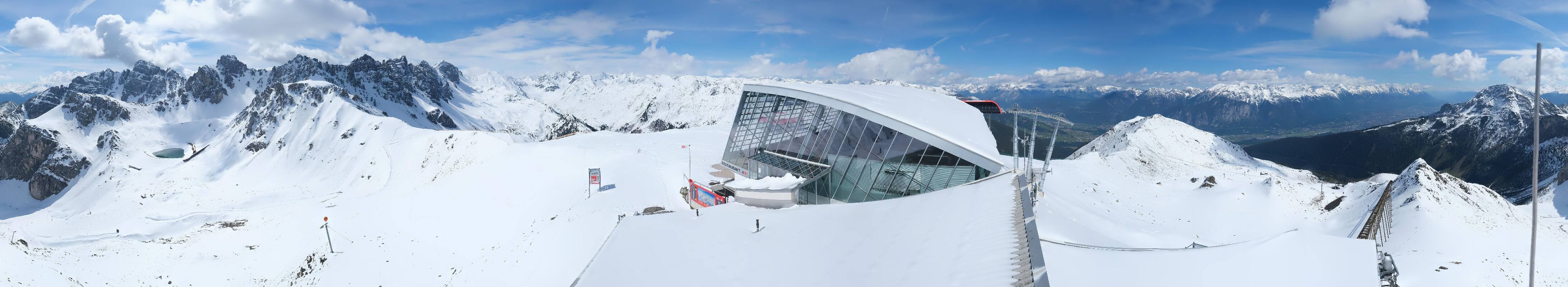 Archived image Webcam Axamer Lizum: Top station Olympia funicular