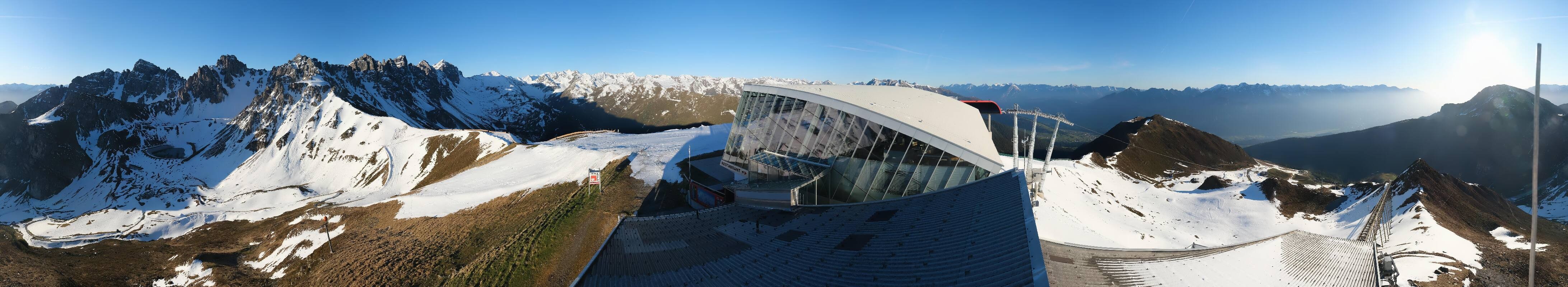 Archiv Foto Webcam Axamer Lizum: Bergstation Olympiabahn