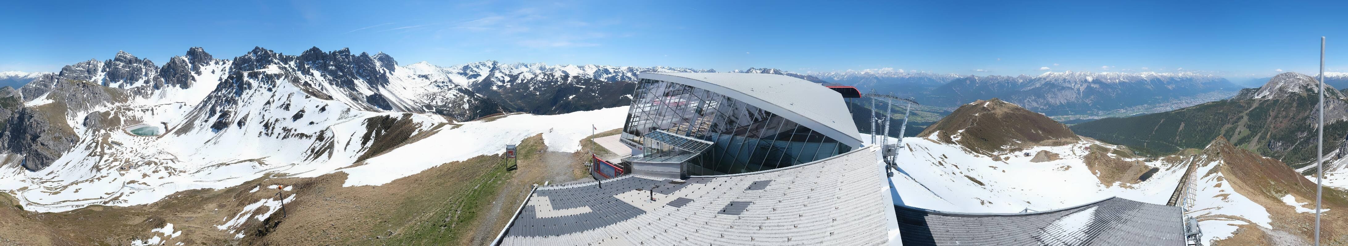 Archiv Foto Webcam Axamer Lizum: Bergstation Olympiabahn