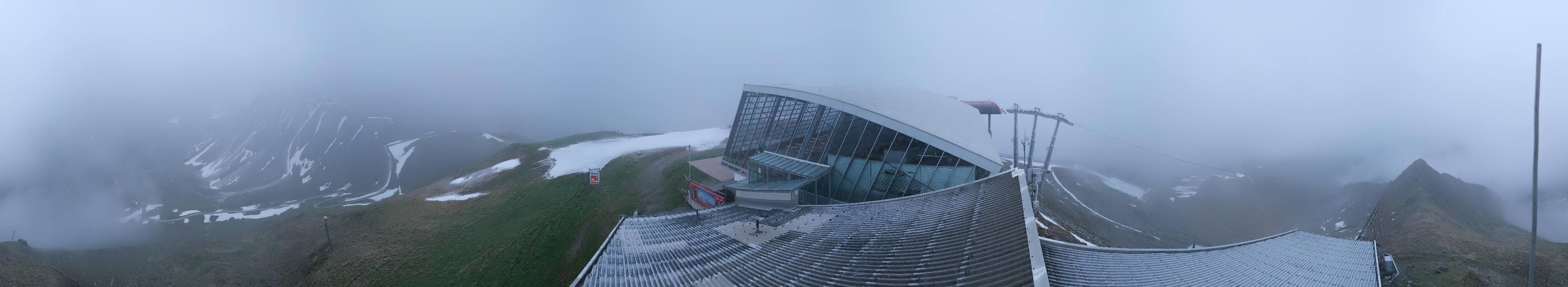 Archived image Webcam Axamer Lizum: Top station Olympia funicular