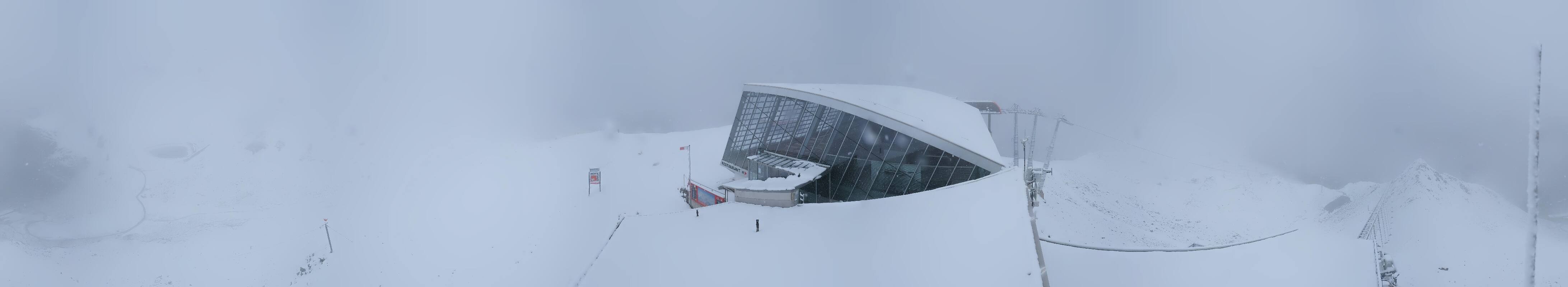 Archived image Webcam Axamer Lizum: Top station Olympia funicular