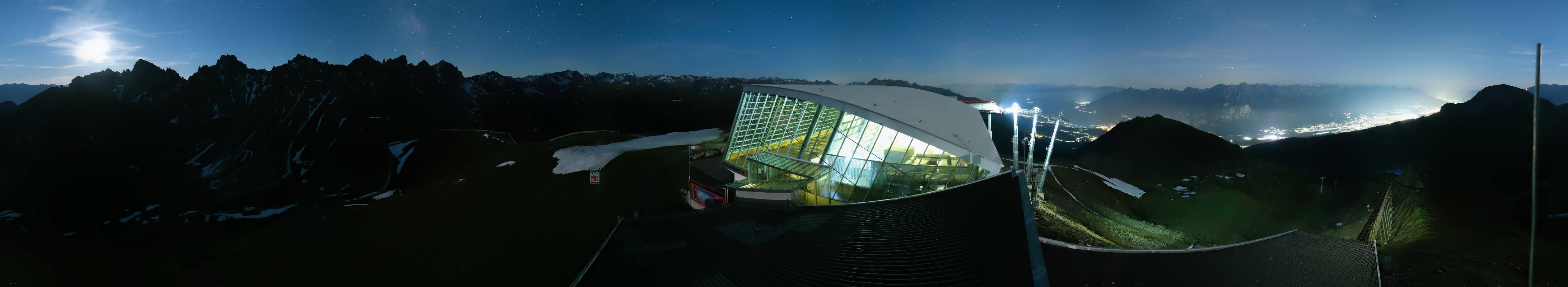 Archiv Foto Webcam Axamer Lizum: Bergstation Olympiabahn