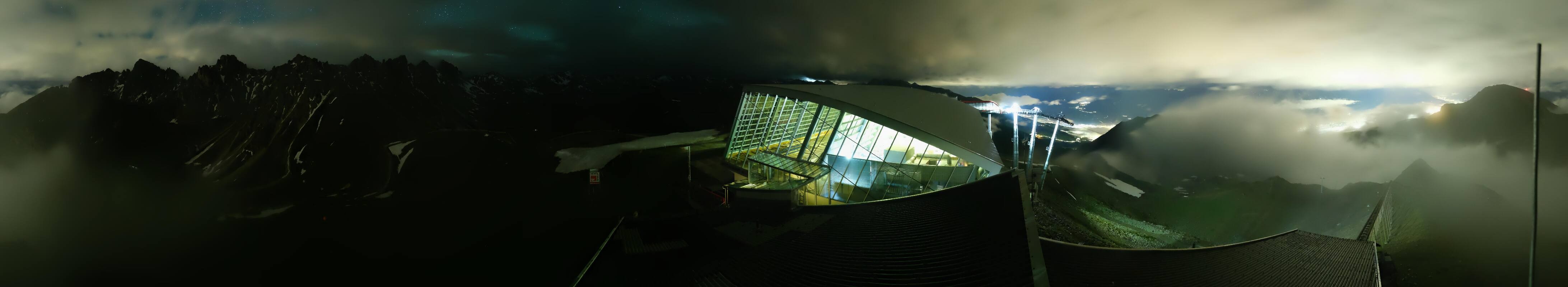 Archived image Webcam Axamer Lizum: Top station Olympia funicular
