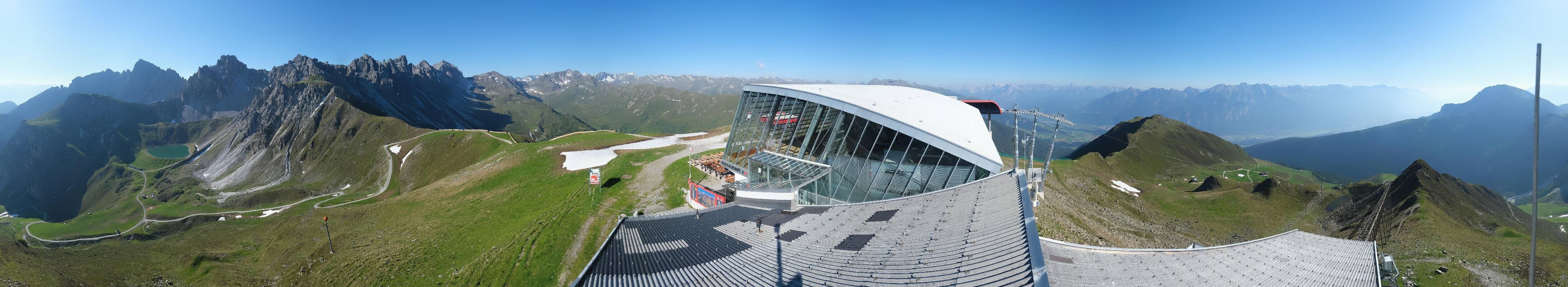 Archiv Foto Webcam Axamer Lizum: Bergstation Olympiabahn