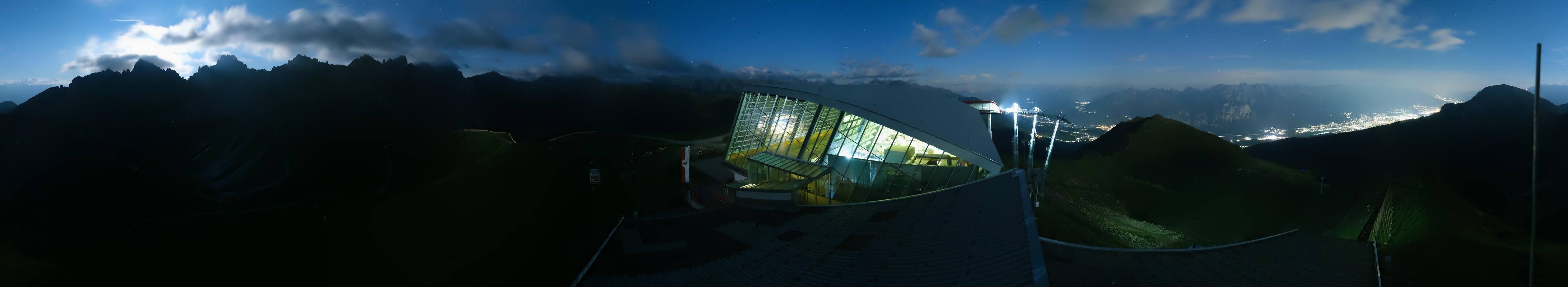 Archived image Webcam Axamer Lizum: Top station Olympia funicular