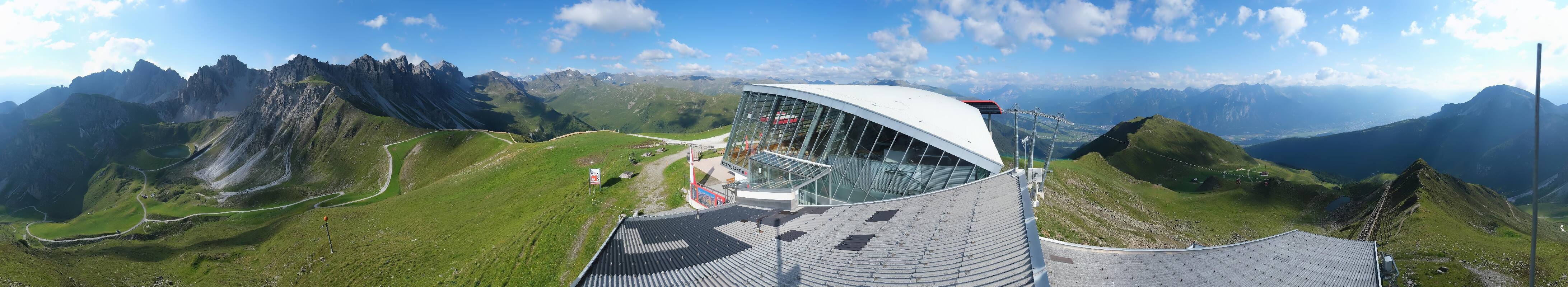 Archived image Webcam Axamer Lizum: Top station Olympia funicular