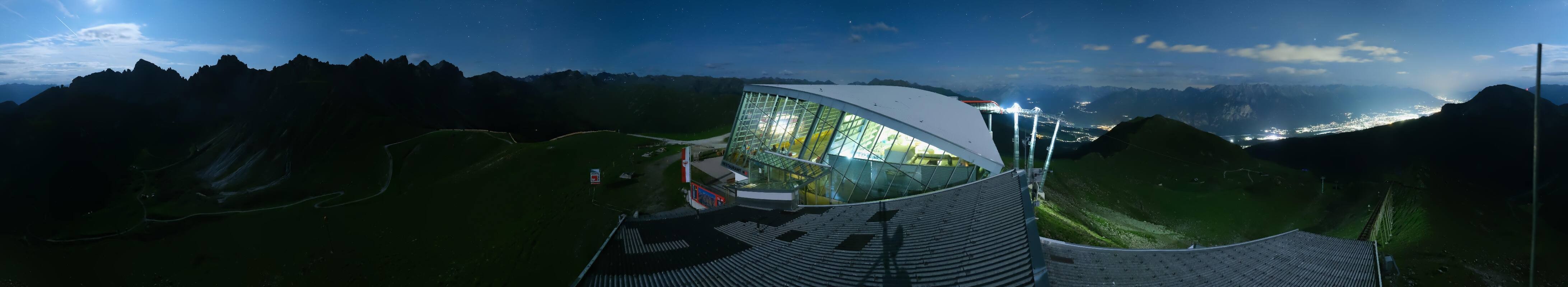 Archived image Webcam Axamer Lizum: Top station Olympia funicular