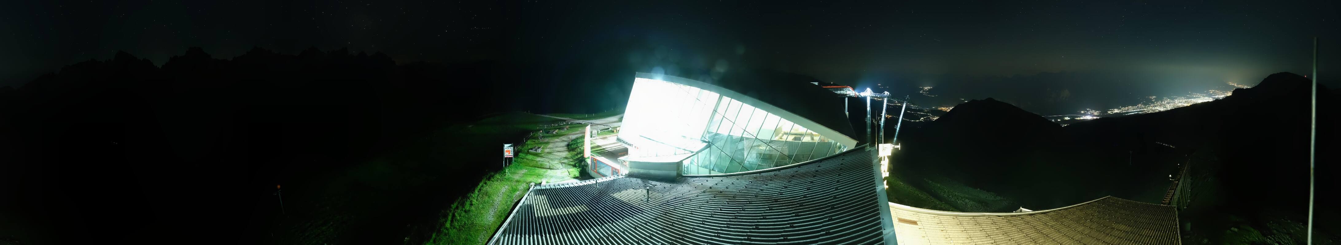 Archived image Webcam Axamer Lizum: Top station Olympia funicular