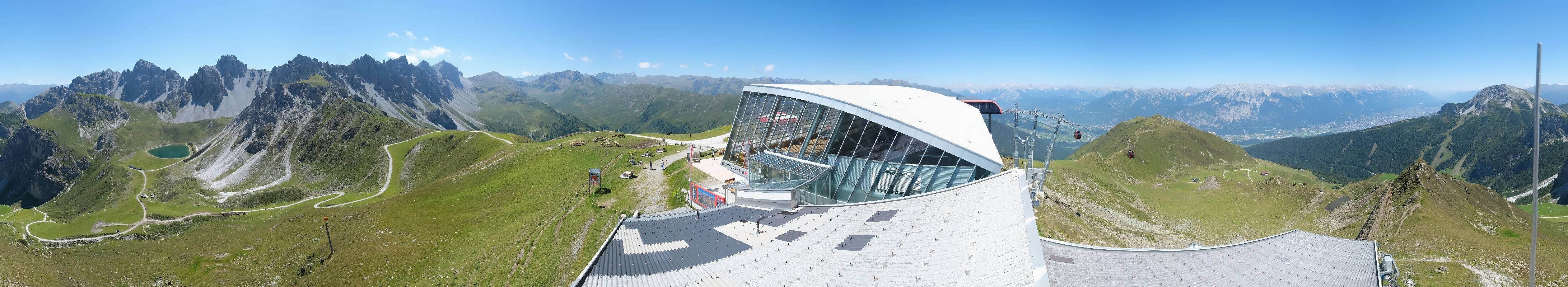 Archived image Webcam Axamer Lizum: Top station Olympia funicular