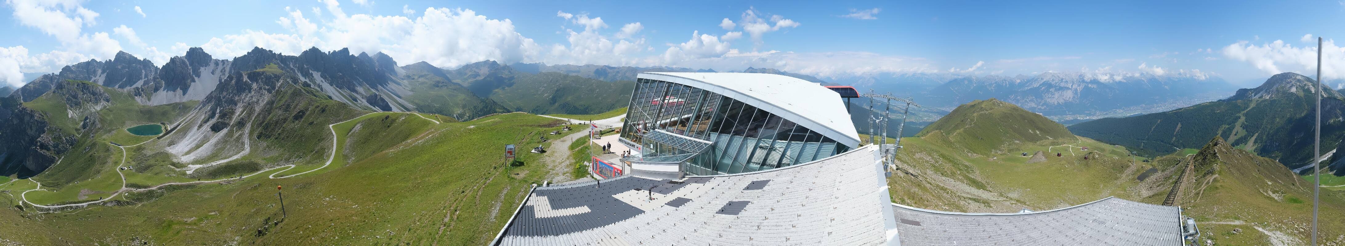 Archived image Webcam Axamer Lizum: Top station Olympia funicular