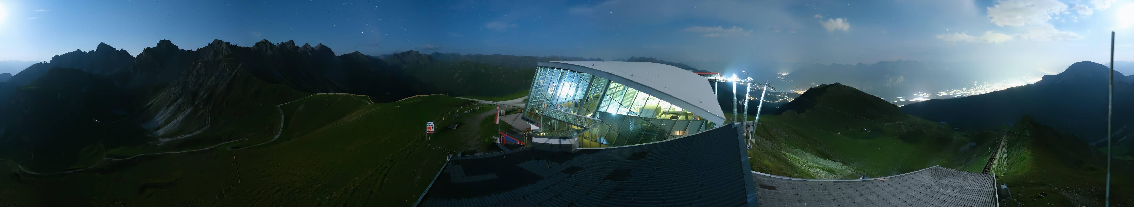 Archived image Webcam Axamer Lizum: Top station Olympia funicular