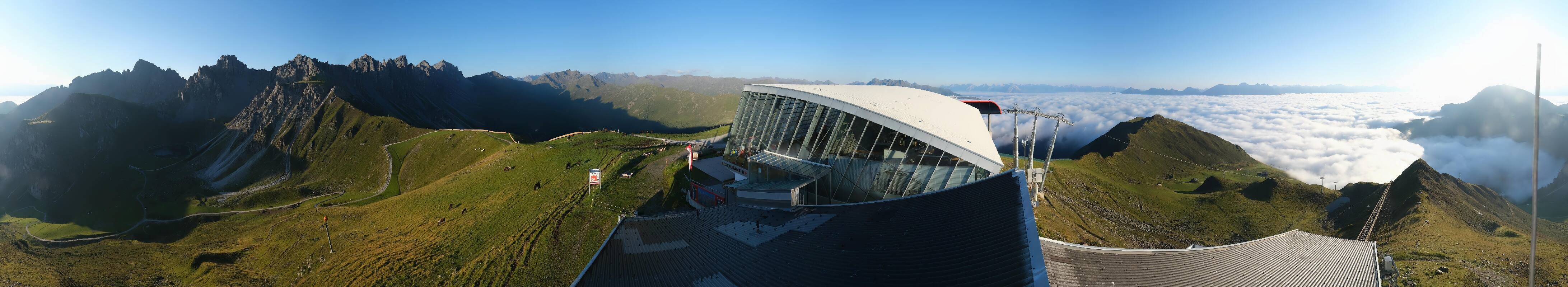 Archiv Foto Webcam Axamer Lizum: Bergstation Olympiabahn
