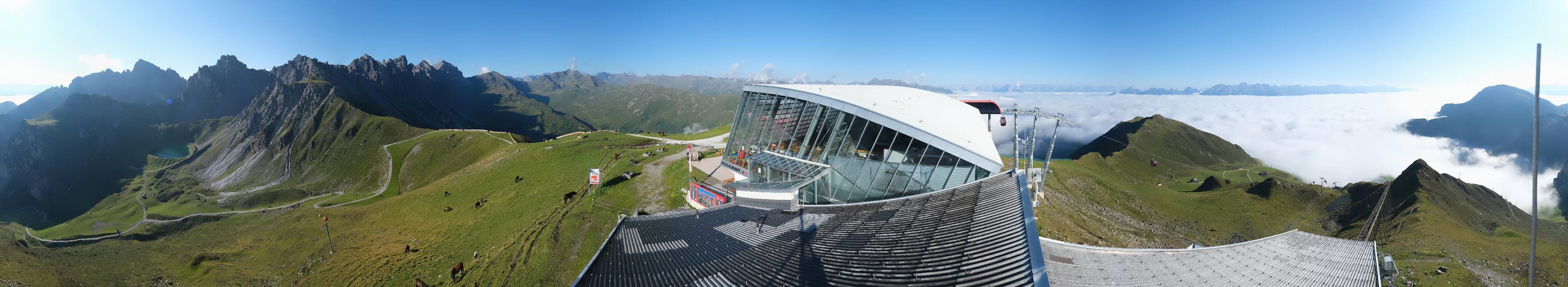 Archiv Foto Webcam Axamer Lizum: Bergstation Olympiabahn
