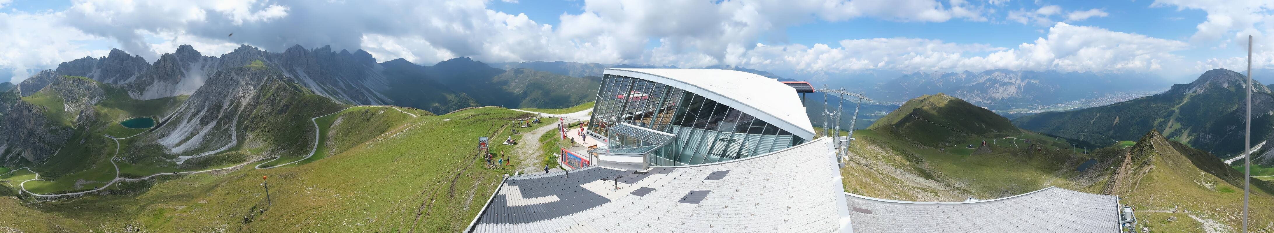 Archived image Webcam Axamer Lizum: Top station Olympia funicular