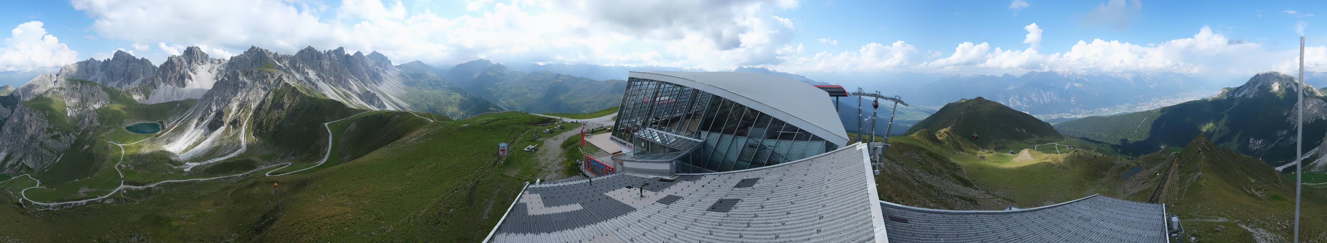 Archived image Webcam Axamer Lizum: Top station Olympia funicular