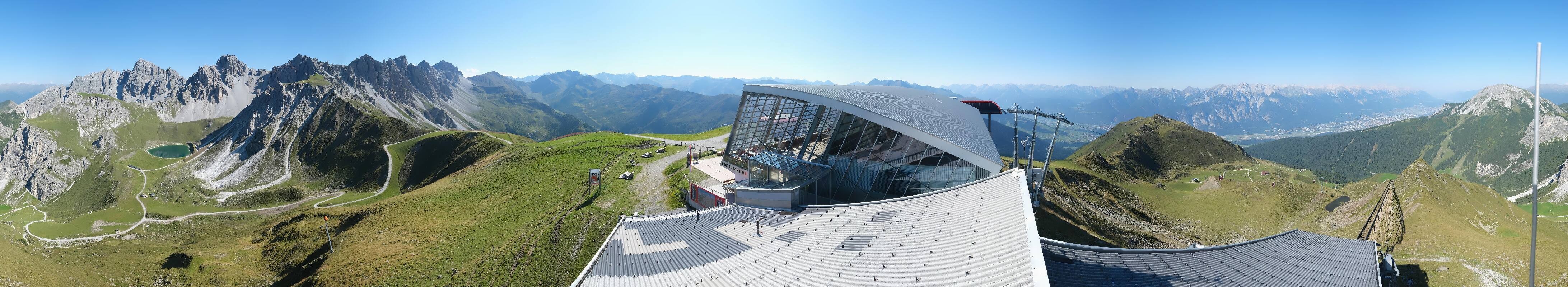 Archiv Foto Webcam Axamer Lizum: Bergstation Olympiabahn