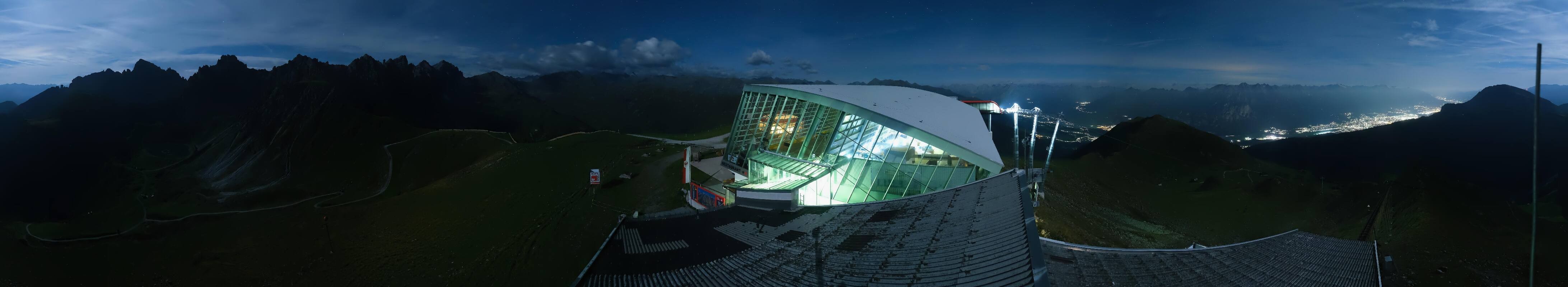 Archived image Webcam Axamer Lizum: Top station Olympia funicular