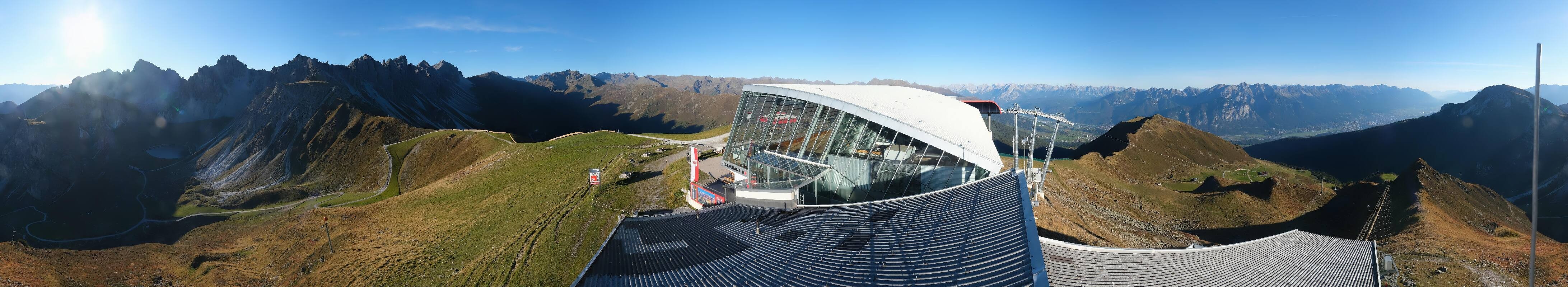 Archived image Webcam Axamer Lizum: Top station Olympia funicular