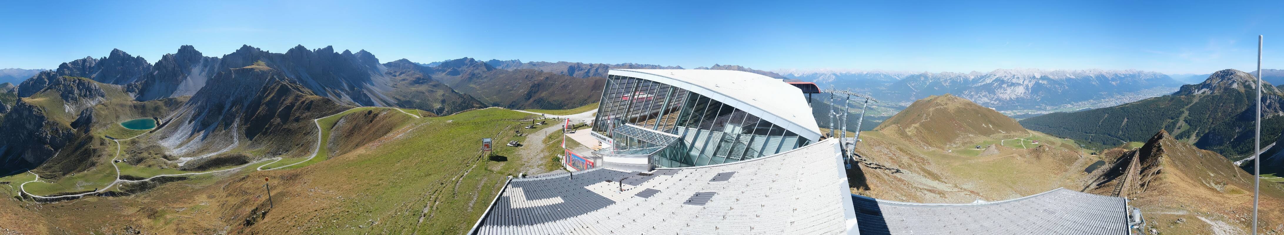 Archived image Webcam Axamer Lizum: Top station Olympia funicular
