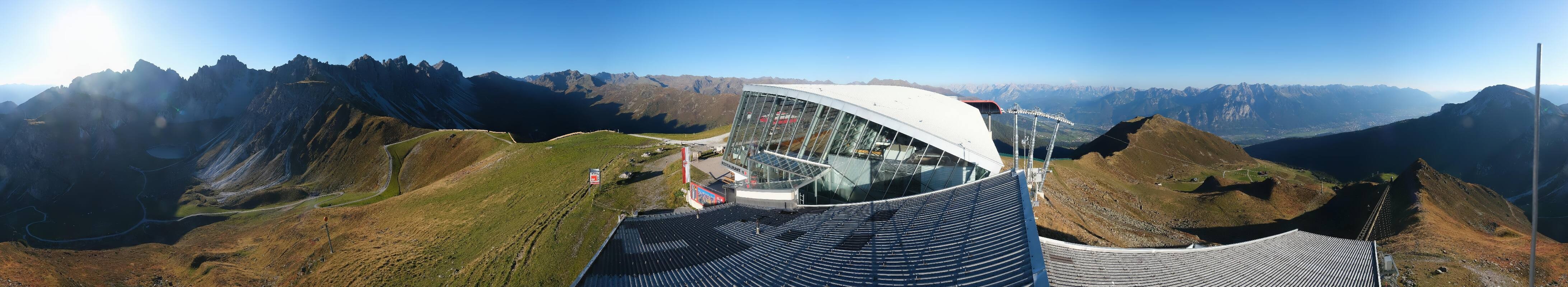 Archived image Webcam Axamer Lizum: Top station Olympia funicular