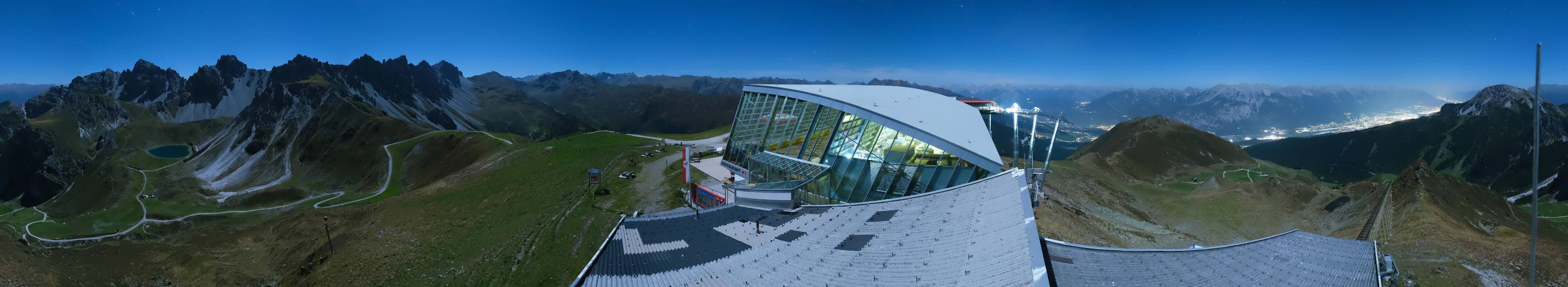 Archived image Webcam Axamer Lizum: Top station Olympia funicular