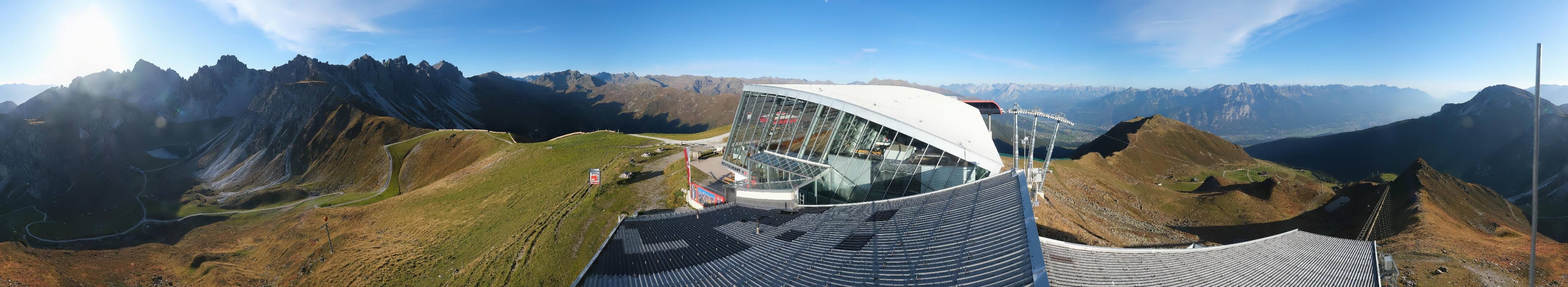 Archived image Webcam Axamer Lizum: Top station Olympia funicular