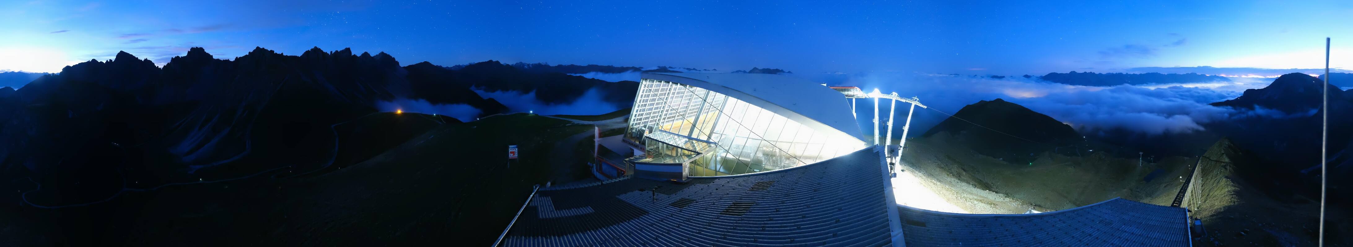 Archiv Foto Webcam Axamer Lizum: Bergstation Olympiabahn