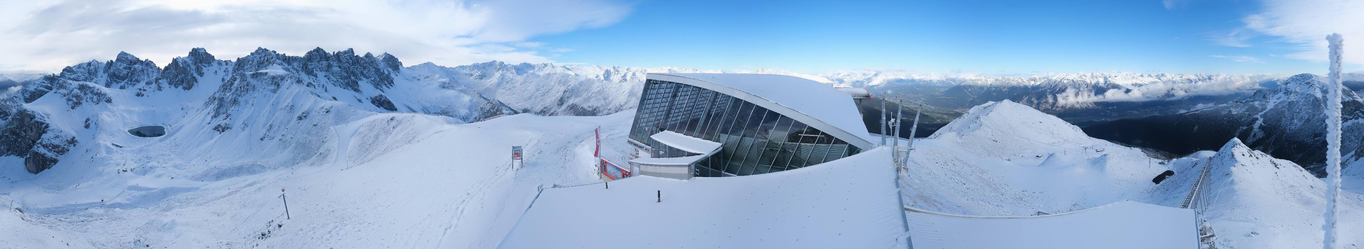 Archiv Foto Webcam Axamer Lizum: Bergstation Olympiabahn