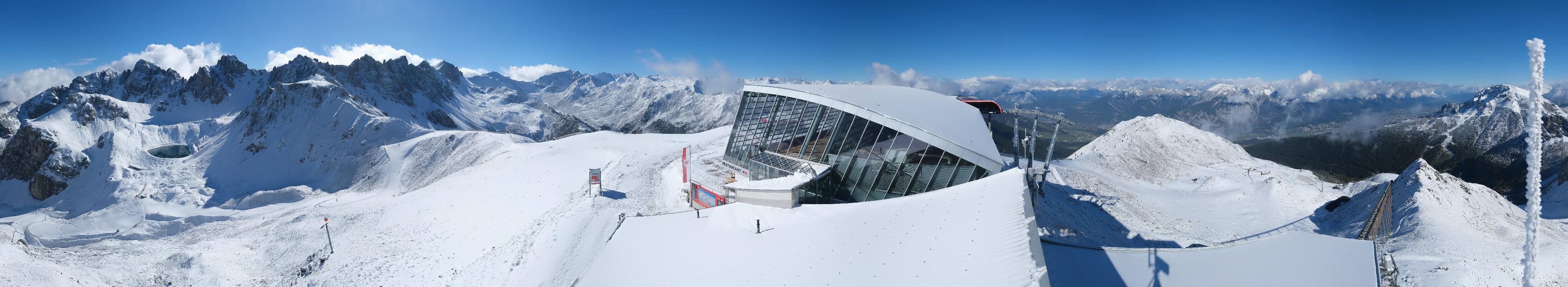 Archiv Foto Webcam Axamer Lizum: Bergstation Olympiabahn