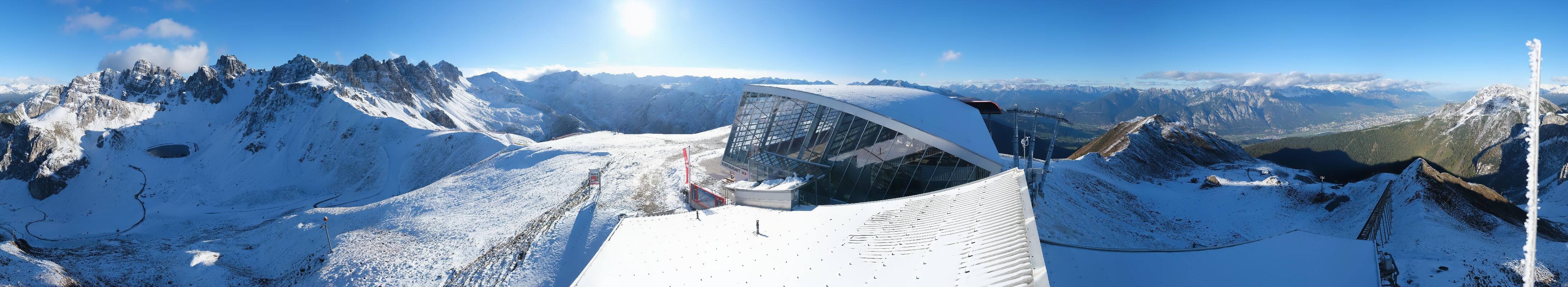 Archiv Foto Webcam Axamer Lizum: Bergstation Olympiabahn