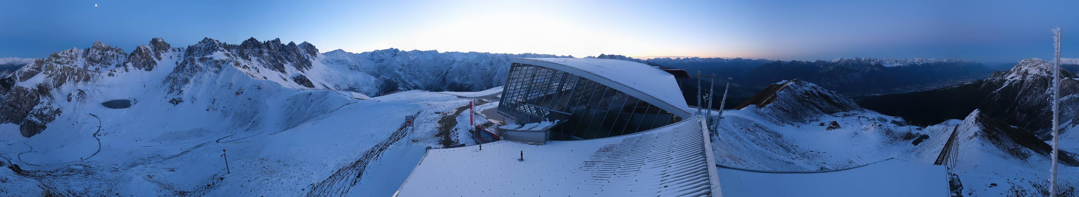 Archiv Foto Webcam Axamer Lizum: Bergstation Olympiabahn