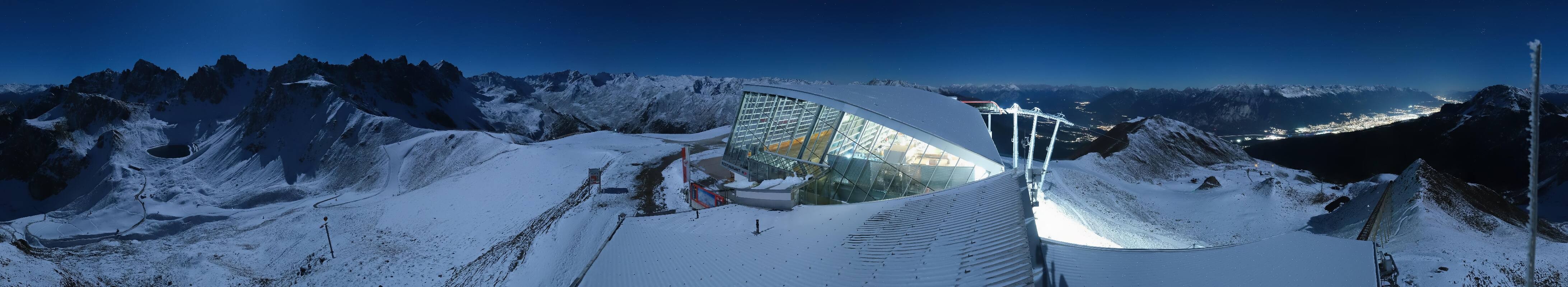Archiv Foto Webcam Axamer Lizum: Bergstation Olympiabahn
