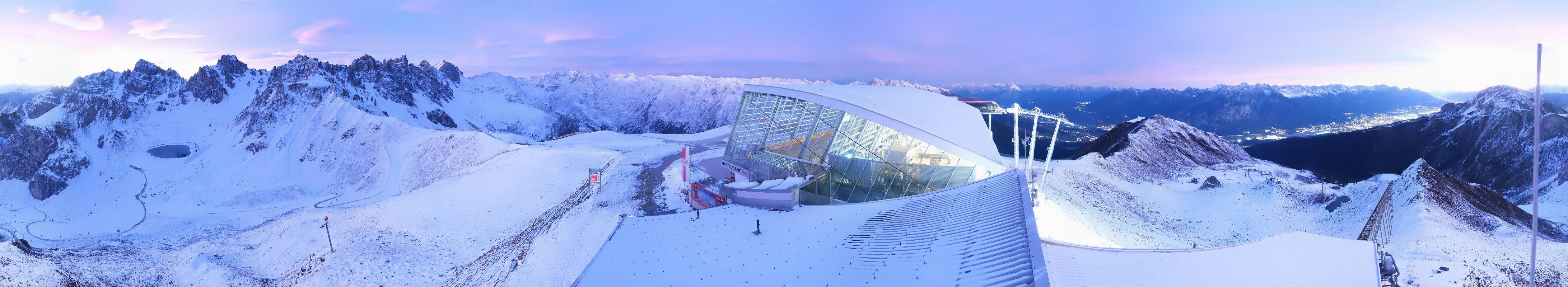 Archiv Foto Webcam Axamer Lizum: Bergstation Olympiabahn
