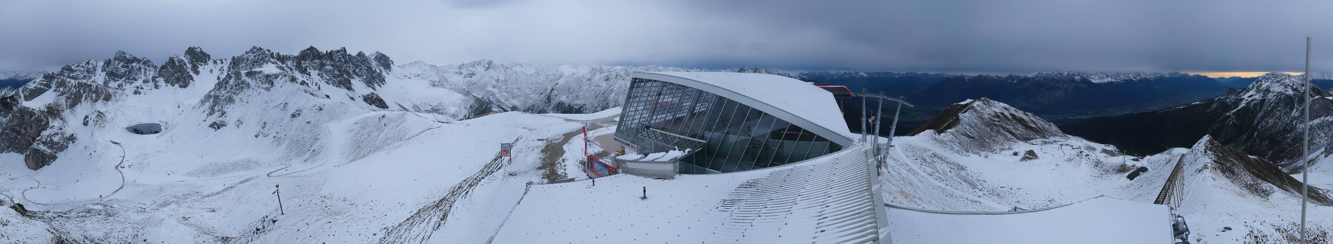 Archiv Foto Webcam Axamer Lizum: Bergstation Olympiabahn