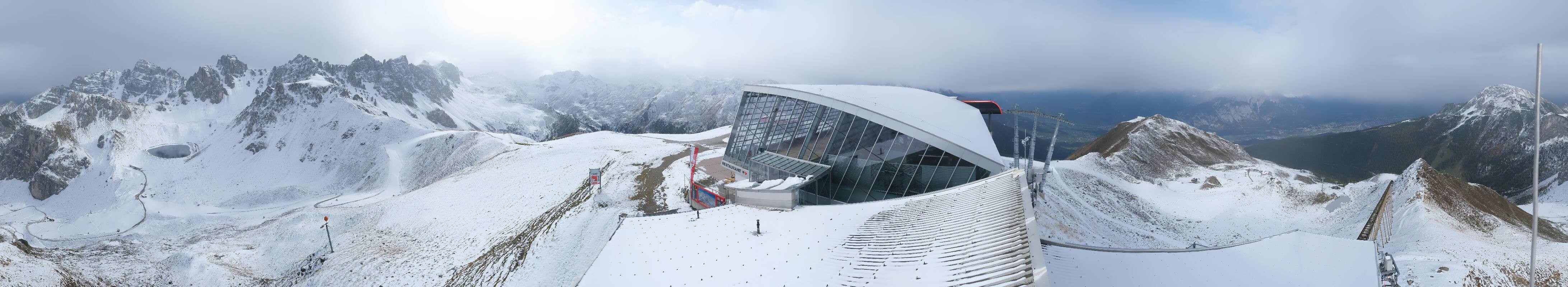 Archiv Foto Webcam Axamer Lizum: Bergstation Olympiabahn