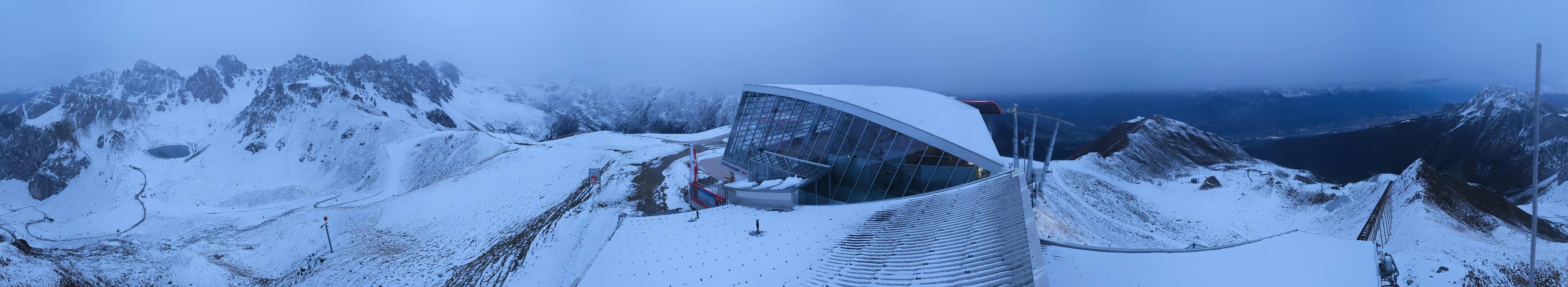 Archiv Foto Webcam Axamer Lizum: Bergstation Olympiabahn