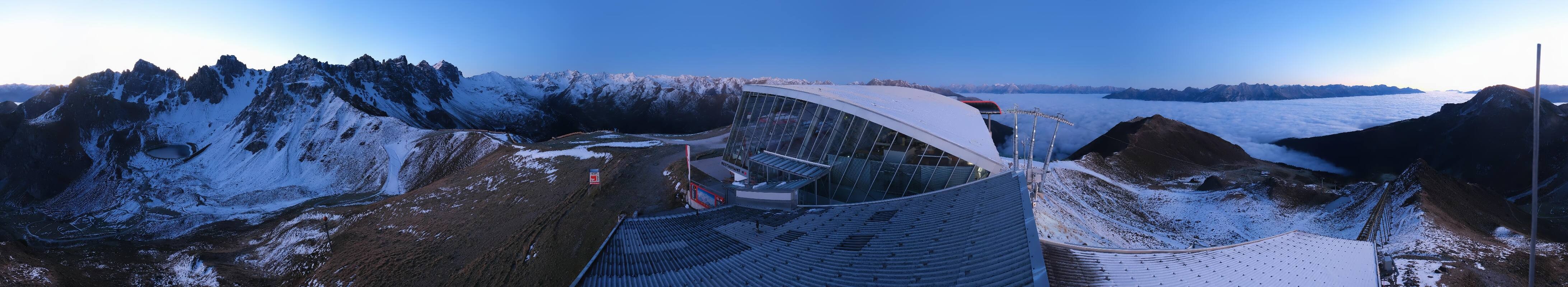 Archiv Foto Webcam Axamer Lizum: Bergstation Olympiabahn