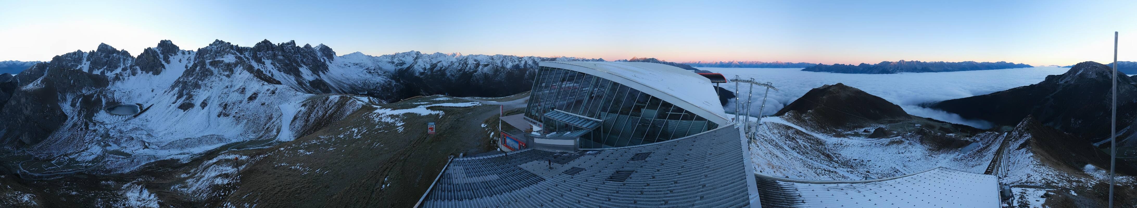 Archiv Foto Webcam Axamer Lizum: Bergstation Olympiabahn