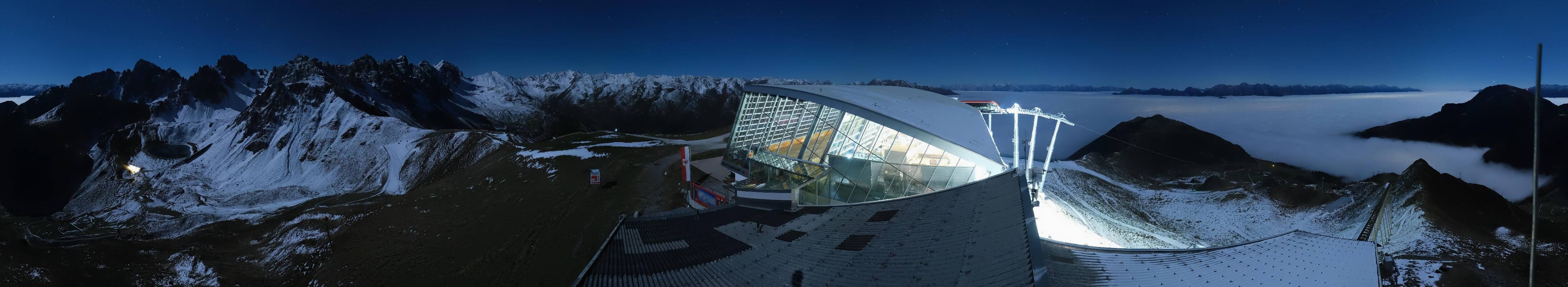 Archiv Foto Webcam Axamer Lizum: Bergstation Olympiabahn