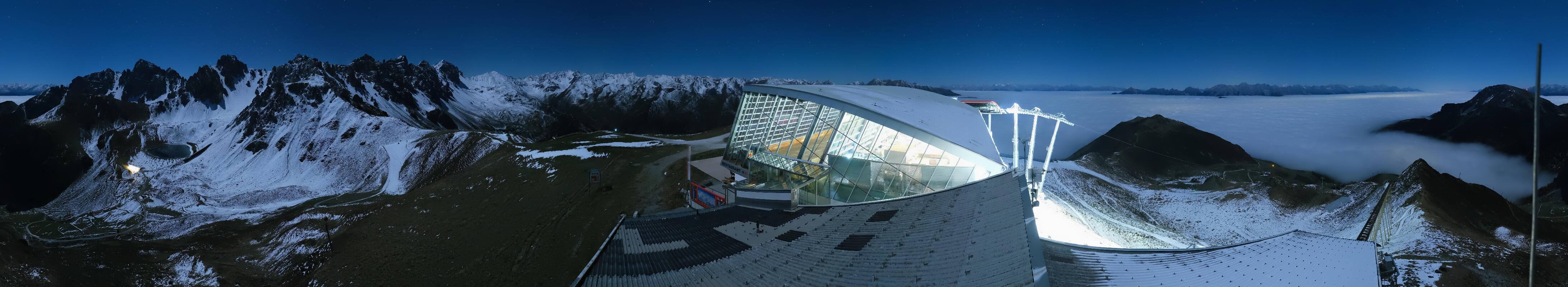 Archiv Foto Webcam Axamer Lizum: Bergstation Olympiabahn