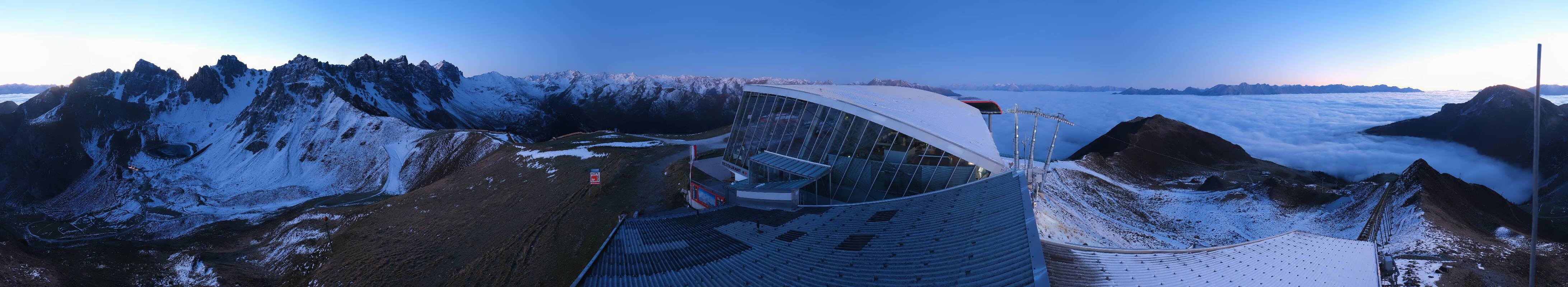 Archiv Foto Webcam Axamer Lizum: Bergstation Olympiabahn